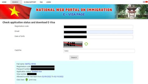 vietnam visa online application status